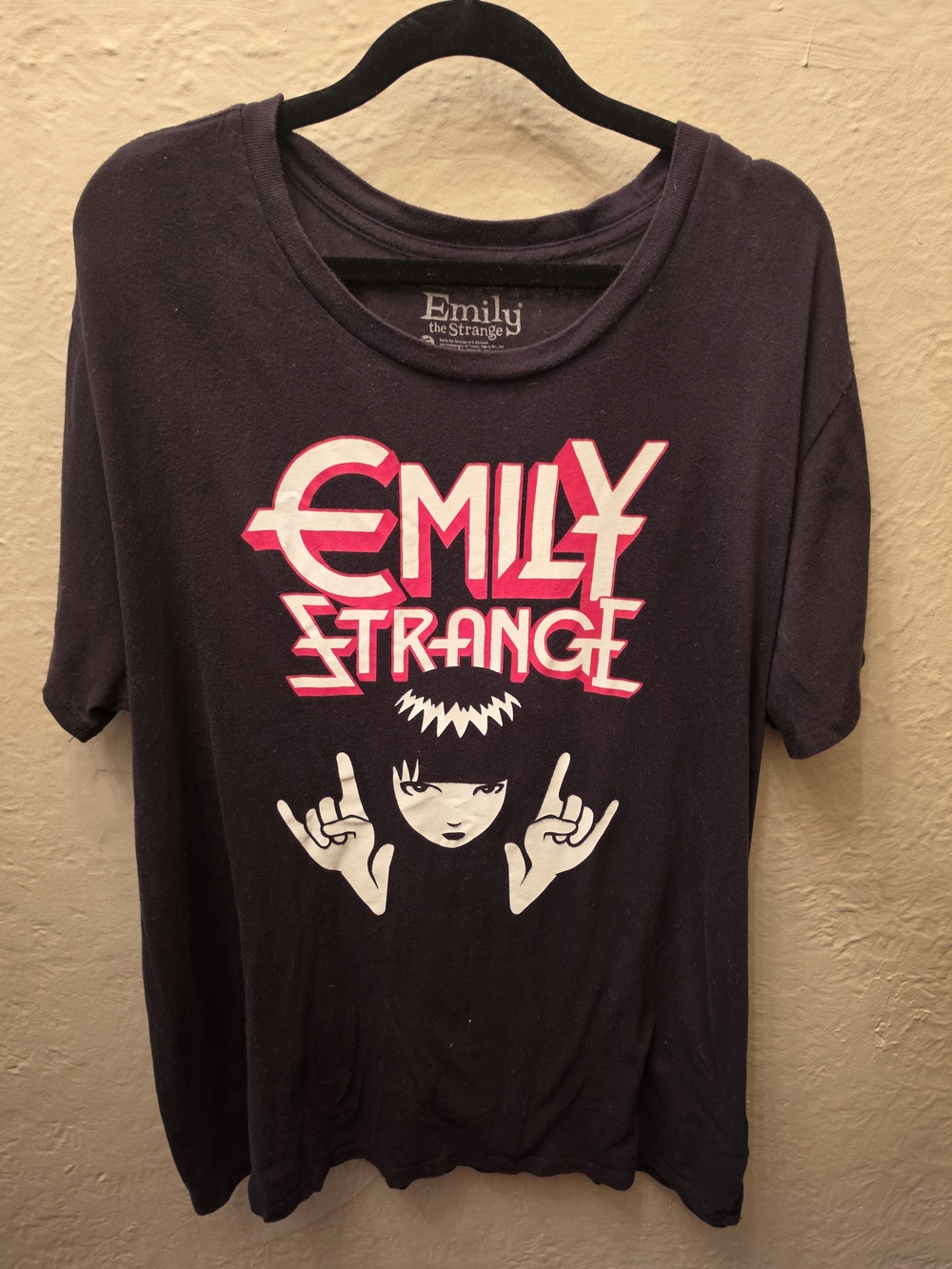 Emily the Strange Graphic Tee Large Black Cotton Alt Goth Emo Punk Shirt - Picture 4 of 10